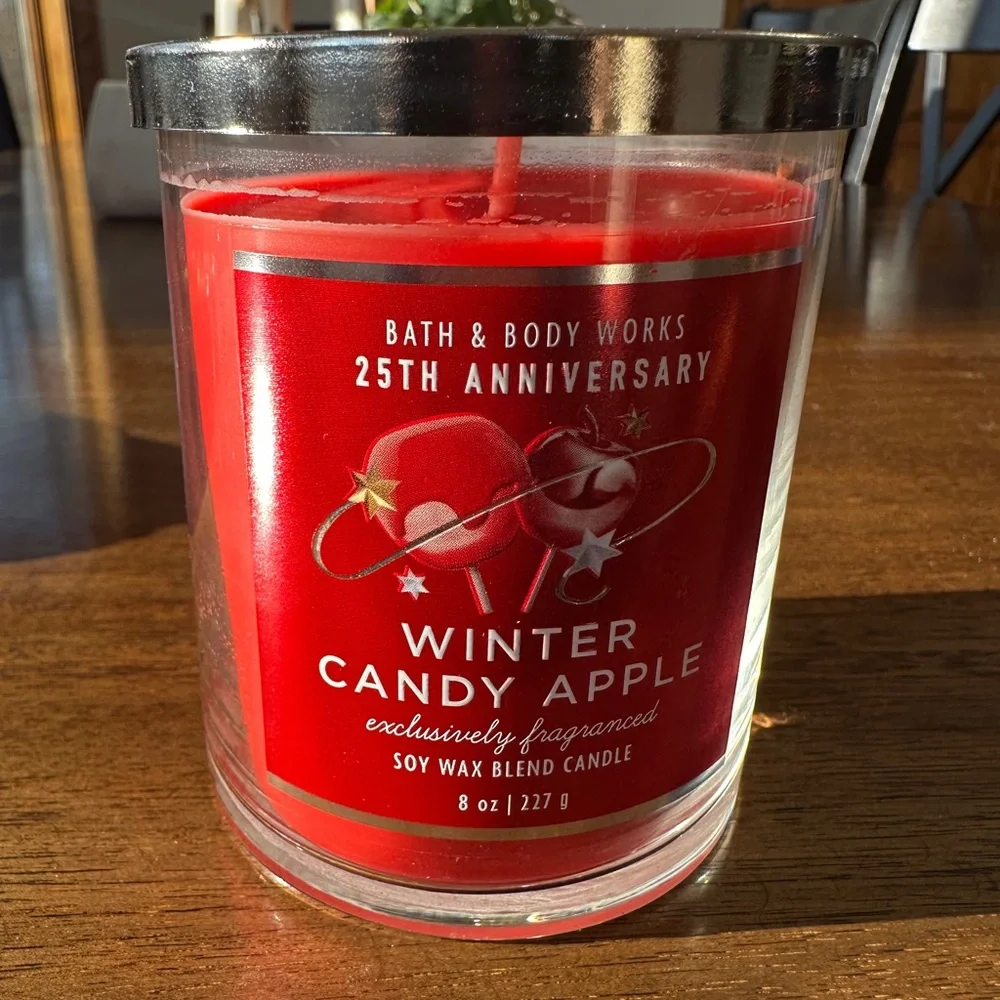 Winter Candy Apple Bath and Body Works candle and 8 oz Body Lotion - Picture 2 of 9